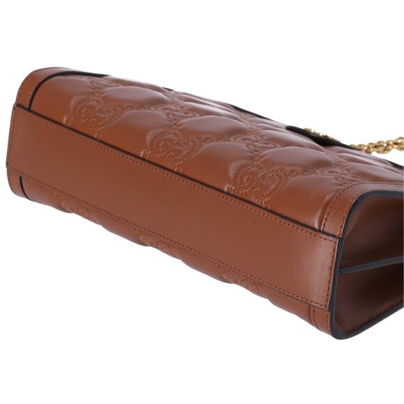 Gucci GG Shoulder Bag GG Matelasse Leather Brown - Picture 6 of 8